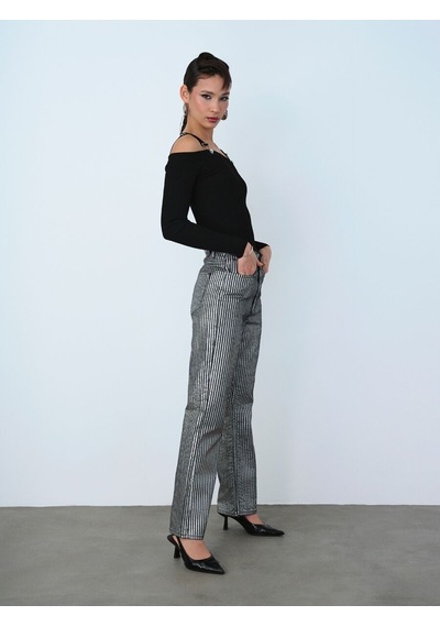 LOFT Straight Regular Fit Kadın Pantolon Lf2038319 Q1.v1 Denim