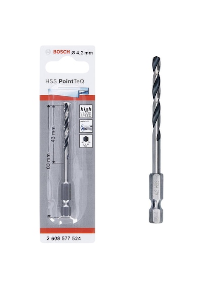 Bosch Hss Point Teq Hex Metal Matkap Ucu 4.2Mm - 2608577524
