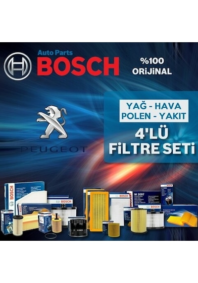 Peugeot 301 1.6 Hdi Bosch  Filtre Bakım Seti 2013 - 2018 (495301094)