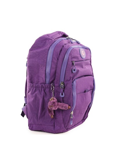 Bizoon Np292 Unisex Su Geçirmez Kumaş Günlük Okul Seyahat Mor Sırt Çantası