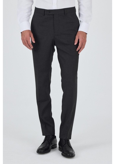 İmza Koyu Antrasit Yan Cep Açık Paça Slim Fit Esnek Classic Pantolon 1003250906 Koyu Antrasit