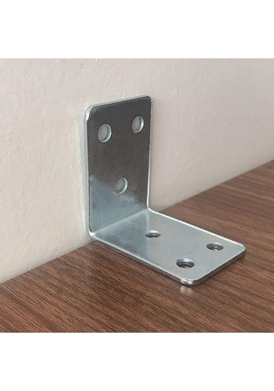 8 Adet Mobilya Eşya Dolap Duvar Sabitleyici Köşe Bağlantı L Demir Gönye Deprem Güvenliği 45x45x30mm
