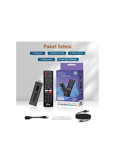 Tv98 Android Sesli Asistan Kumandalı 8k Akıllı Tv Stick H618 Mini Pc Wi-fi 6 Bt 5.0 Tv Alıcısı