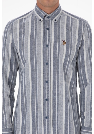 U.S. Polo Assn. Erkek Lacivert Uzun Kollu Çizgili Gömlek 50316565-VR033 U.S. Polo Assn. Erkek Lacivert Uzun Kollu Çizgili Gömlek 50316565-VR033