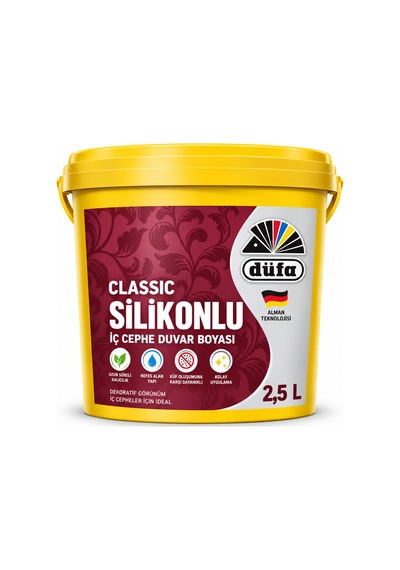 Düfa Classic Silikonlu Silinebilen İç Cephe Boyası Kartopu 2,5 L 3422 Kartopu - 937378543 Diğer