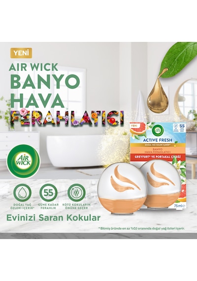 Air Wick Decosphere Hava Tazeleyeci Greyfurt Ve Portakal Çiçeği 75ml