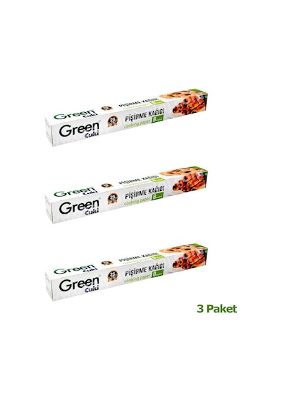 Green Cuki Yağlı Fırın Tepsi Pişirme Kızarma Kağıdı - 8 Metre - 3 Kutu