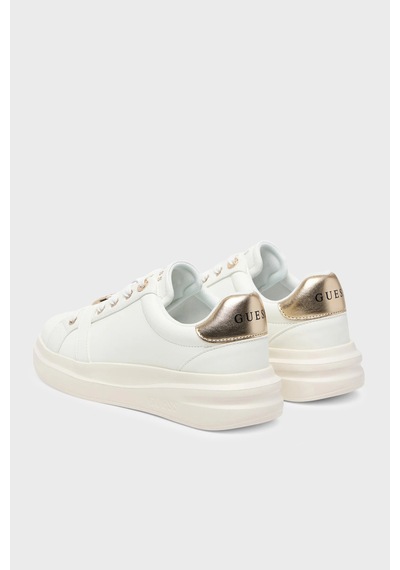 Guess Erizo Logolu Deri Sneaker Ayakkabı Flfezolea12 Kadın Ayakkabı Flfezo Lea12 Whıpl Beyaz-gold