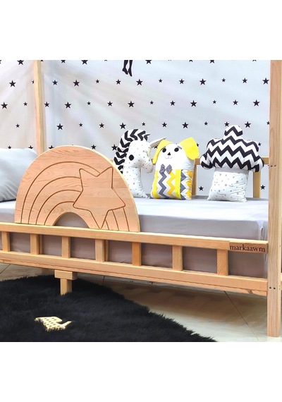 Markaawm Markaawm Ahşap Çocuk Karyola 90X190 Bebek Montessori Yatak Akçaağaç