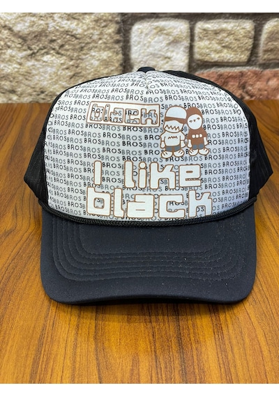 Hamze Trucker Model Baskılı Hafif Yazlık Beyzbol Cap Şapka Beyaz