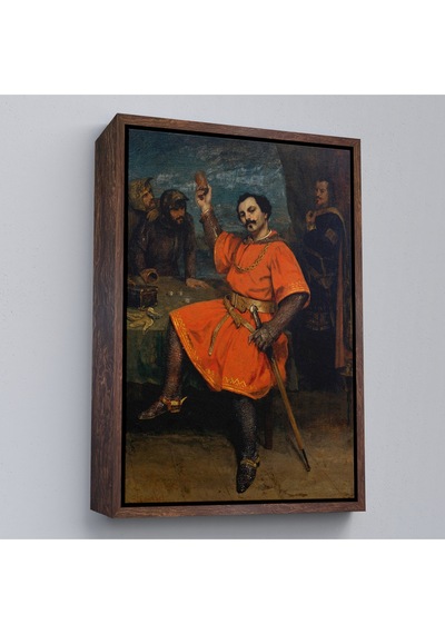 Çerçeveli Gustave Courbet - Louis Gueymard Şeytan Robert Rolünde Tablo-7356