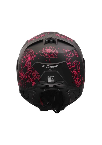 Ls2 Advant 2 Sophia Çene Açılır Kask Siyah - Pembe