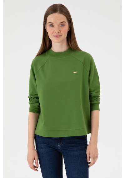U.S. Polo Assn. Kadın Yeşil Regular Bisiklet Yaka Basic Sweatshırt 50313610-VR054