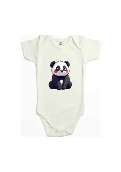 Zepplin Giyim Şirin Panda Sarı Bebek Body Zıbın