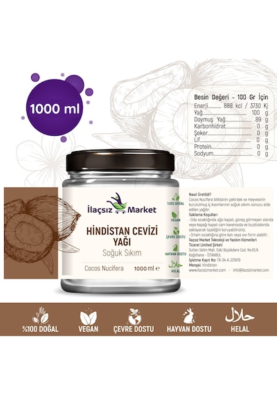 sız Market Hindistan Cevizi Yağı 1 KG