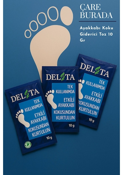 Delta Ayakkabı Kokusu  Toz 3 x 10 G