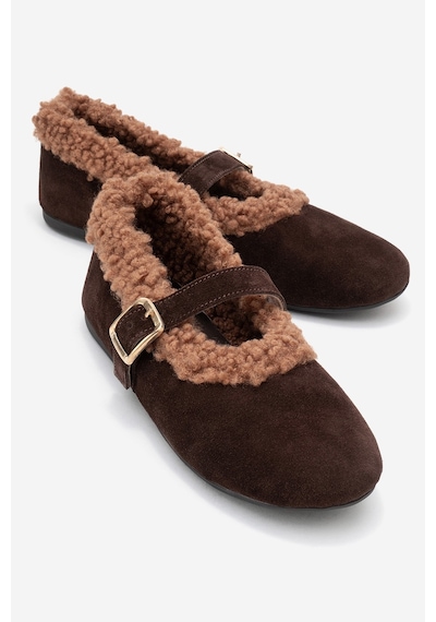 Luvishoes Luvi Shoes Guın Kahverengi Süet Hakiki Deri Peluş Detaylı Kemerli Kadın Babet Ayakkabı Kahverengi Luvishoes Luvi Shoes Guın Kahverengi Süet Hakiki Deri Peluş Detaylı Kemerli Kadın Babet Ayakkabı Kahverengi