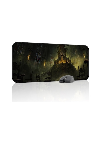 Demon's Souls Kaymaz Dikişli Kauçuk Oyuncu Mousepad V4 - 70x30 Xl Gaming Mouse Pad Fare Altlığı
