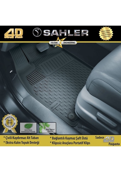 Sahler 4.5D Siyah Peugeot 208 2021+ Paspas