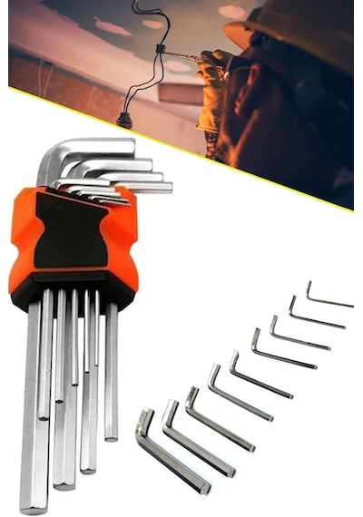 Shtools 9 Parça Çelik Alyan Takımı Tork Anahtarı Seti 120 Mm 1410
