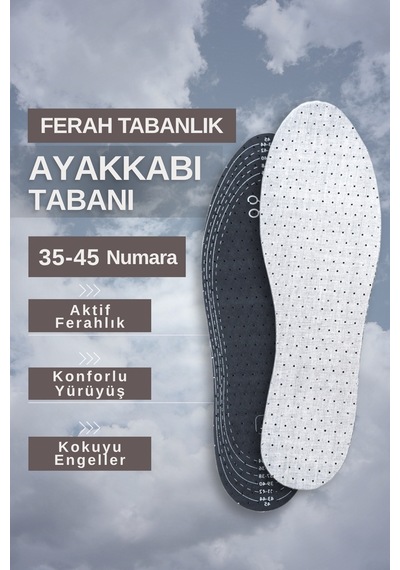 Silver Ayakkabı Koku Ve Ter Önleyici Tabanlık - Gözenekli Konfor Tabanı 35-45