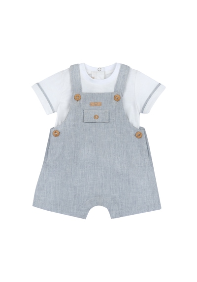 Chicco Erkek Bebek Kısa Kollu Tişört Ve Kısa Tulum Takım 09101717000000 000038 Beyaz