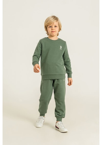 U.S. Polo Assn. Erkek Çocuk Baskılı Yeşil Uzun Kol Eşofman Takımı Us2621-c-v1 Us2621-c-v1