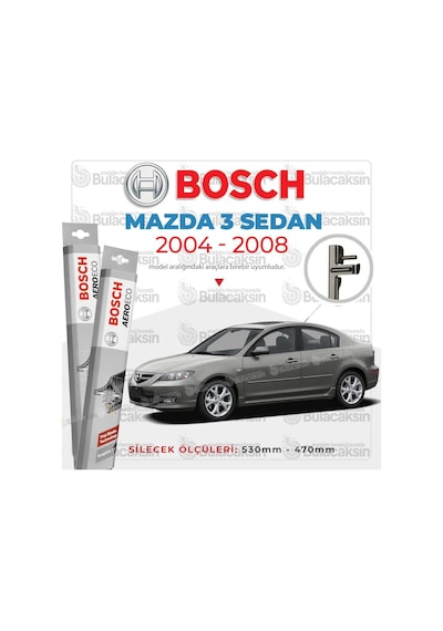 Mazda 3 Sedan Muz Silecek Takımı 2004-2008 Bosch Aeroeco