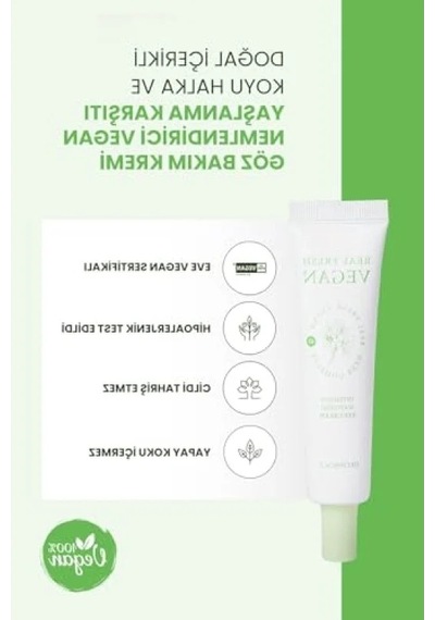 Doğal İçerikli Yaşlanma Karşıtı Vegan Göz Bakım Kremi - 30 Ml