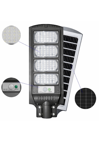 Forlife 400watt Güneş Enerjili Solar Premium Sokak Yol Ve Bahçe Aydınlatma Lambası 1 Adet