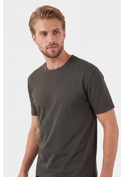 Buratti Pamuklu Relaxed Fit Bisiklet Yaka Basic T Shirt Erkek T Shirt 5905884 Kahve