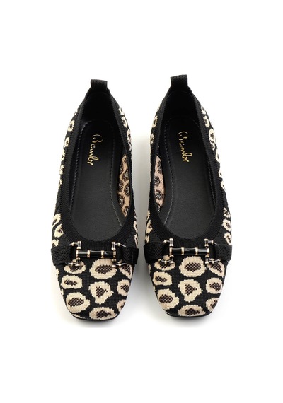 Siyah Leopar Kadın Babet K01327013582 Siyah