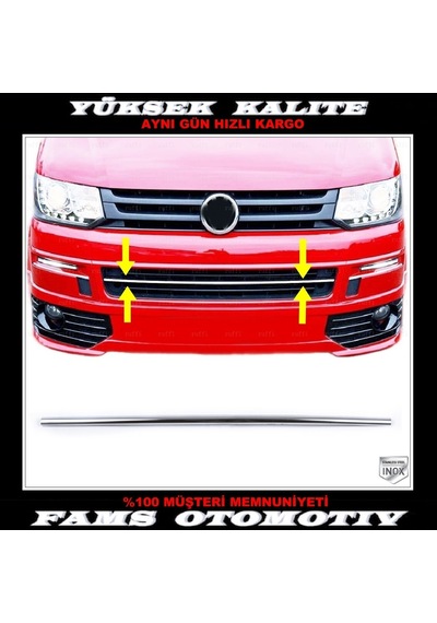 Vw T5 Multivan Krom Ön Tampon Çıtası 2010-2015 P.Çelik