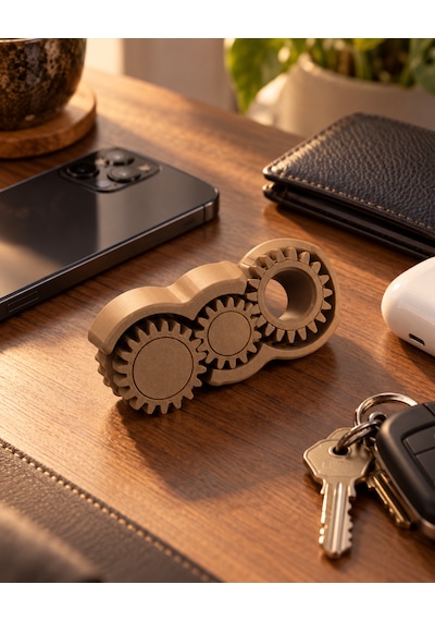 Modern Tesbih Tasarımlı Anti Stres Fidget Elde Çevirmeli Masaüstü Aksesuar Kahverengi