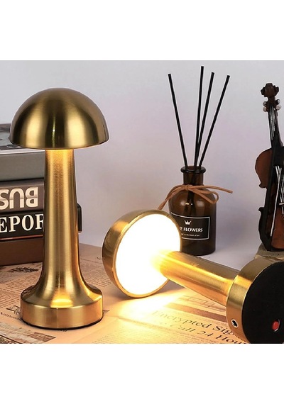 Hangast Hl-009g Dekoratif Metal Gold Mantar Masa Lamba 5v 3renk