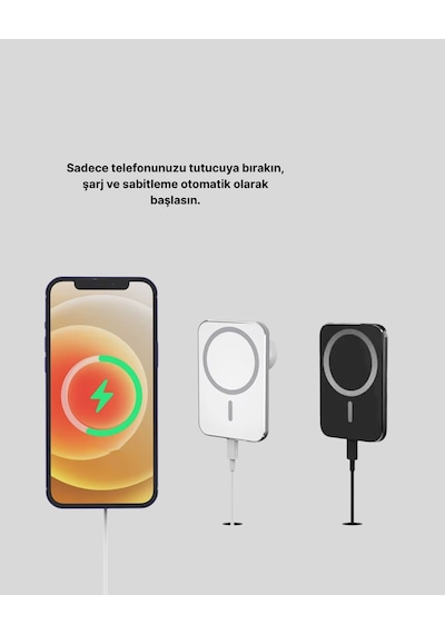 15w Araç Telefon Tutucu Kablosuz Hızlı Şarj Özellikli .