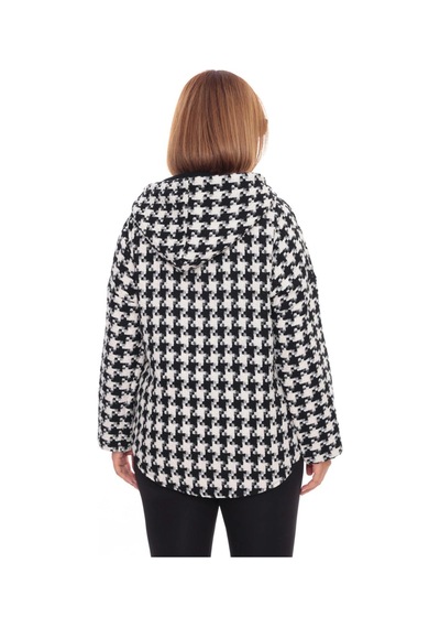 Lady Majestic Büyük Beden Kapüşonlu Fermuarlı Sweatshirt Hırka 44-58 Beden Beyaz