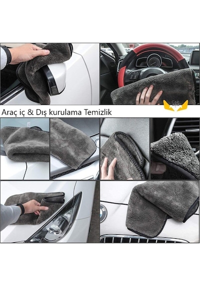 Mikrofiber Oto Kurulama Ve Temizlik Havlu Bez Büyük Boy 50cmx70cm - 440gsm