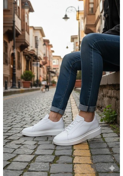 Fort 2626 Rochi Ryt Rahat Hafif Lastikli Giyim Sneaker Erkek Ayakkabı Beyaz