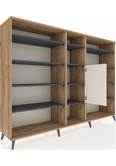 Hyperion Dolap 12 Raflı Tek Kapaklı 220x44x163 Çam-aytaşı/antras Çam-aytaşı/antrasit Hyperion Dolap 12 Raflı Tek Kapaklı 220x44x163 Çam-aytaşı/antras Çam-aytaşı/antrasit