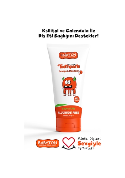 Babyton Organik Diş Macunu Portakal - Mandalina Aromalı 50 G
