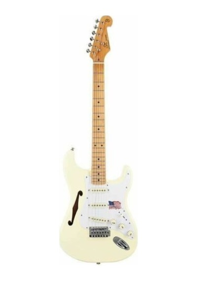 Sx Sst/Alder/H/Vwh Hollow Body Elektro Gitar (Vintage White)