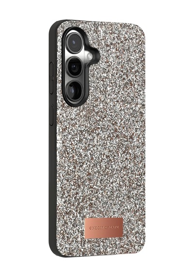 Onegif - 283 - Samsung Galaxy Uyumlu S25 Bright Simli Kapak - Ilkestor - - Gümüş