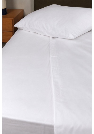 San Marino Serisi %100 Pamuk Saten King Size Otel Çarşafı 280 280cm Beyaz