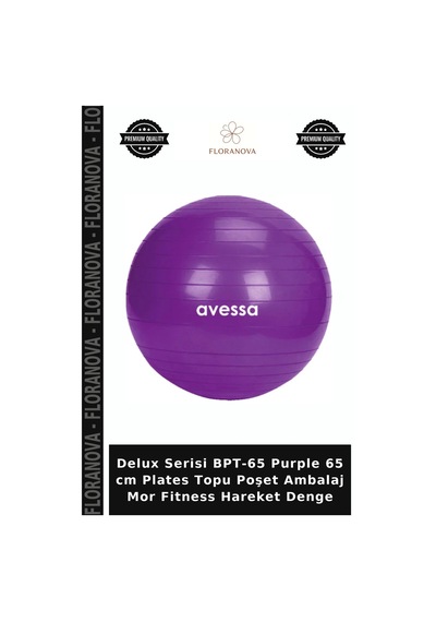 Delux Serisi Bpt-65 Purple 65 Cm Plates Topu Poşet Ambalaj Mor Fitness Hareket Denge