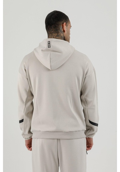 Air Life Tam Boy Fermuarlı Erkek Kapüşonlu Sw 180010 Taş