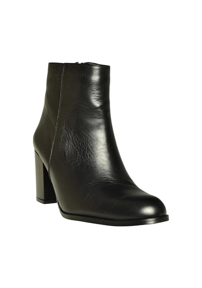 Fox Shoes V398300303 Siyah Hakiki Deri Kalın Topuklu Kadın Bot Siyah-hakiki Deri