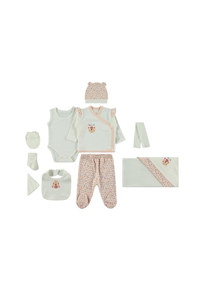 Bebbek Baby Bear Zıbın Setleri - Ekru Ekru - Kiremit