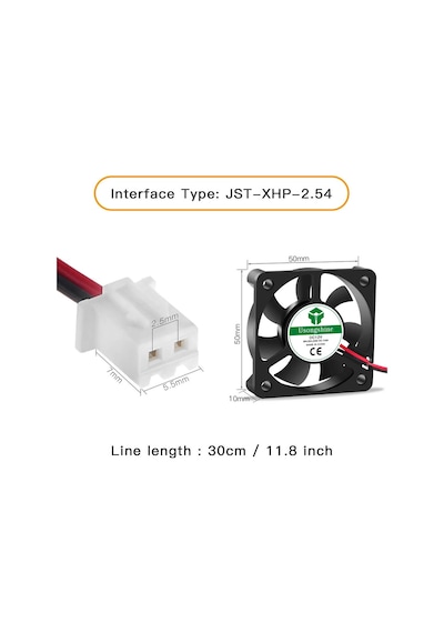 Dc 12V Fan 5X5Cm Kuluçka Fanı Soğutucu Peltier Pc Ekran 50X50Mm