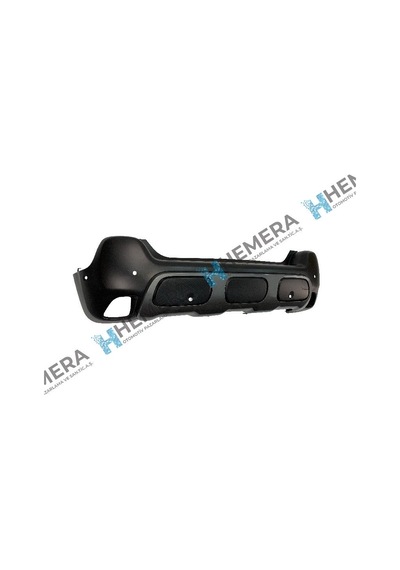 Pulo P2-c3a176-a Arka Tampon Komple Mat Sıyah 6 Sensor Delıklı C3 Aırcros 17